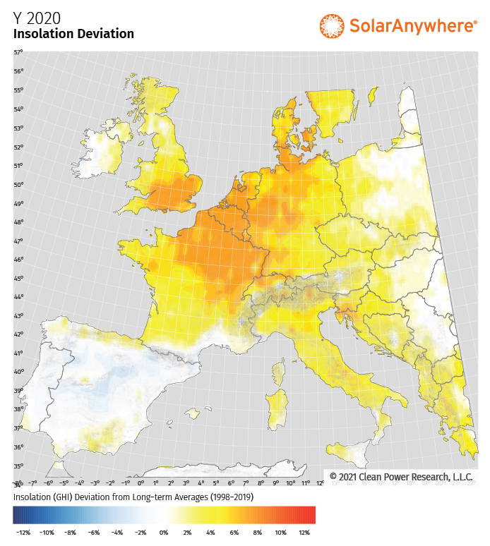 Variación del aislamiento solar en una red de 10 km - Desierto de Arizona