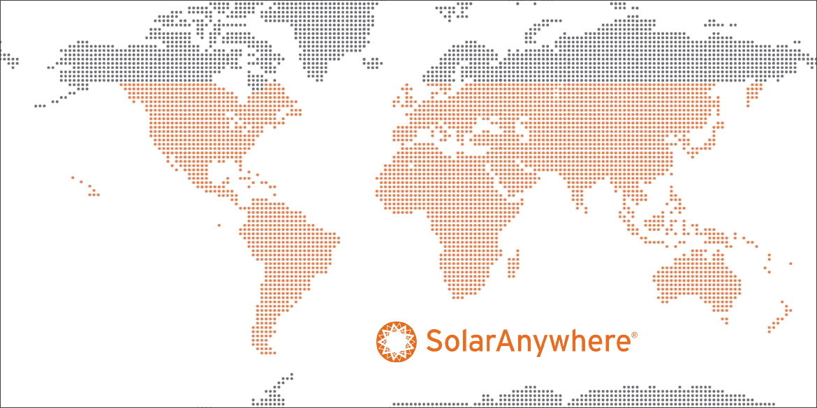 La couverture des données SolarAnywhere® s'étend à l'échelle mondiale grâce à la prise en charge de l'Asie de l'Est et de l'Océanie.